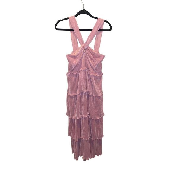Saylor - Esperanza Pink Pleat Midi Dress - Picture 2 of 11